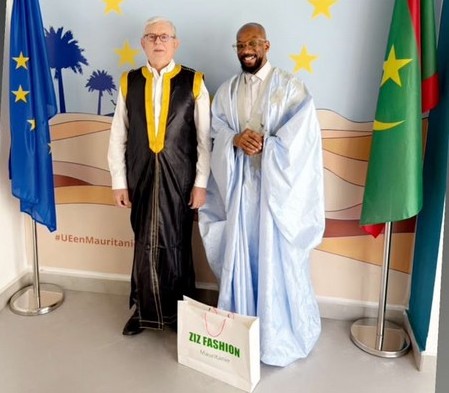 La star mauritanienne Ziz Fashion reçue par Son Excellence Monsieur l'ambassadeur de l'Union européenne en Mauritanie